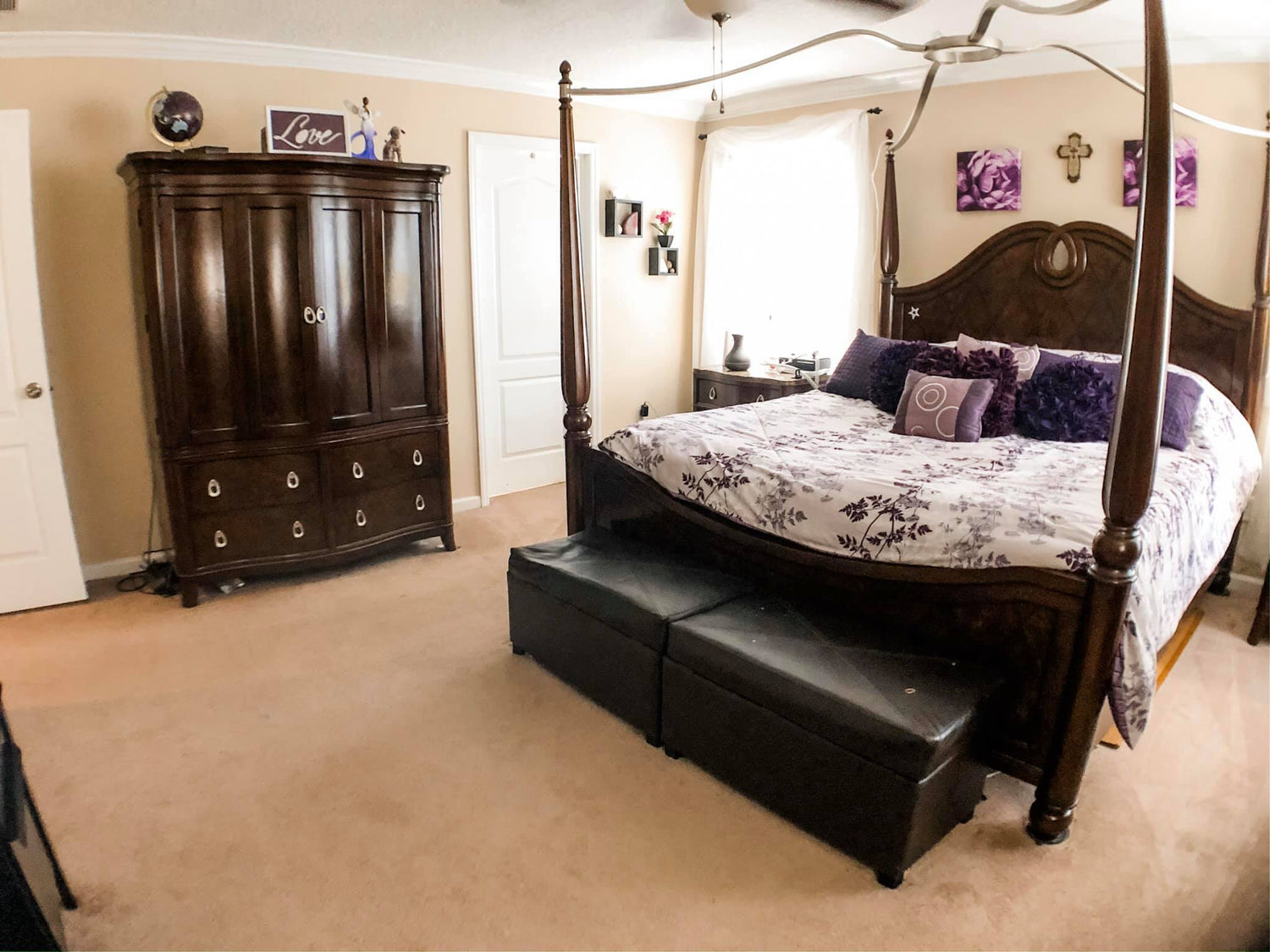 Bedroom after transformation home organizing