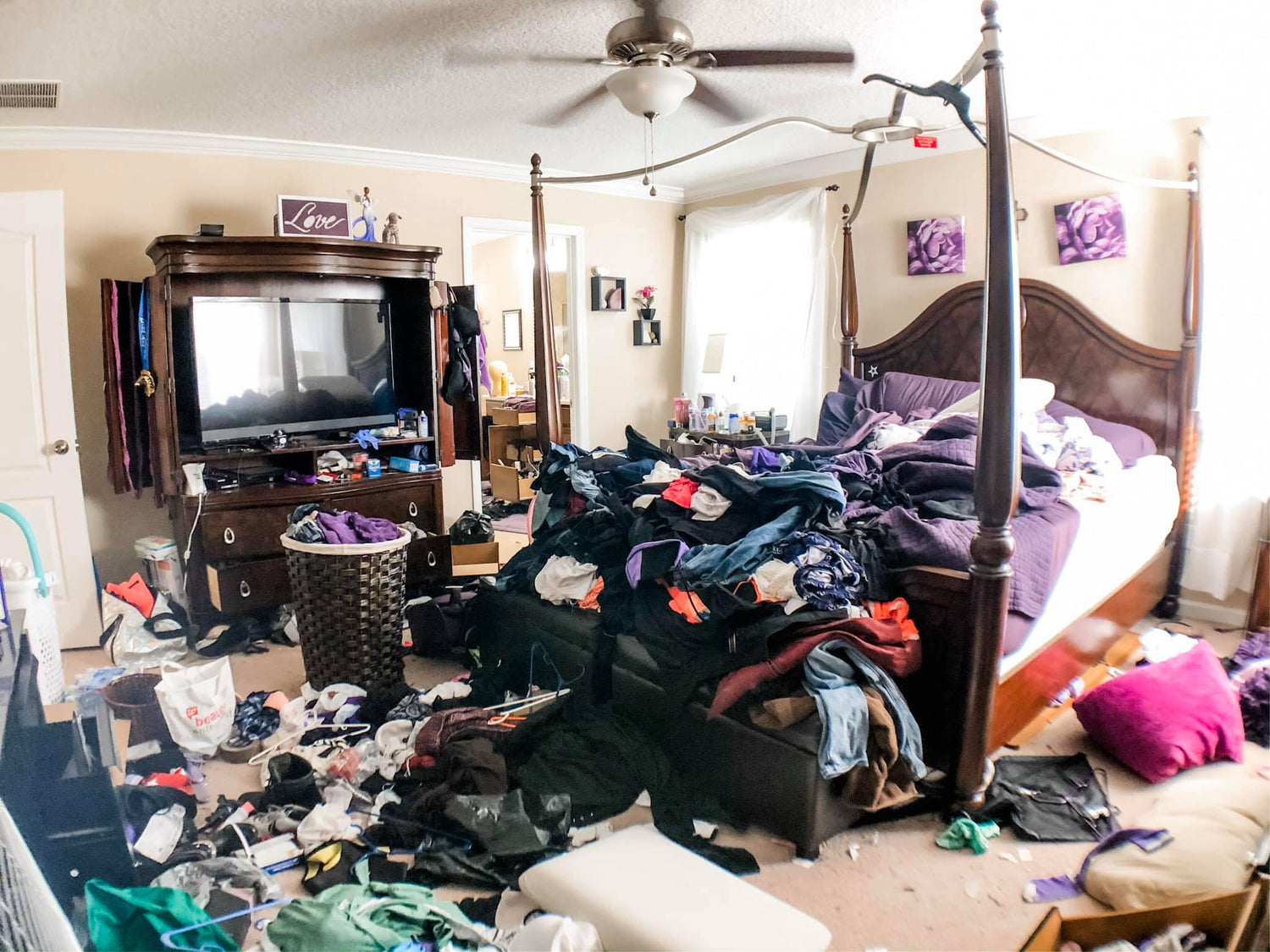 Bedroom Clutter Before Transformation