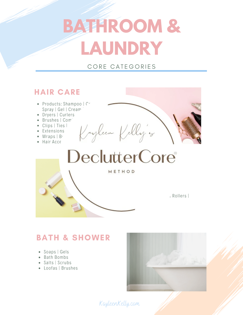 DeclutterCore® BATHROOM & LAUNDRY ROOM PLANS