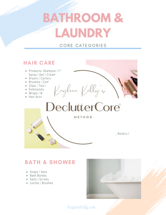DeclutterCore® BATHROOM & LAUNDRY ROOM PLANS