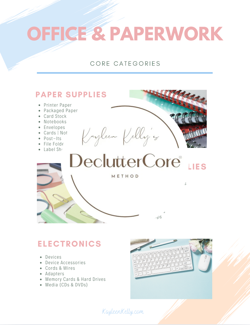 DeclutterCore® OFFICE & PAPERWORK PLANS