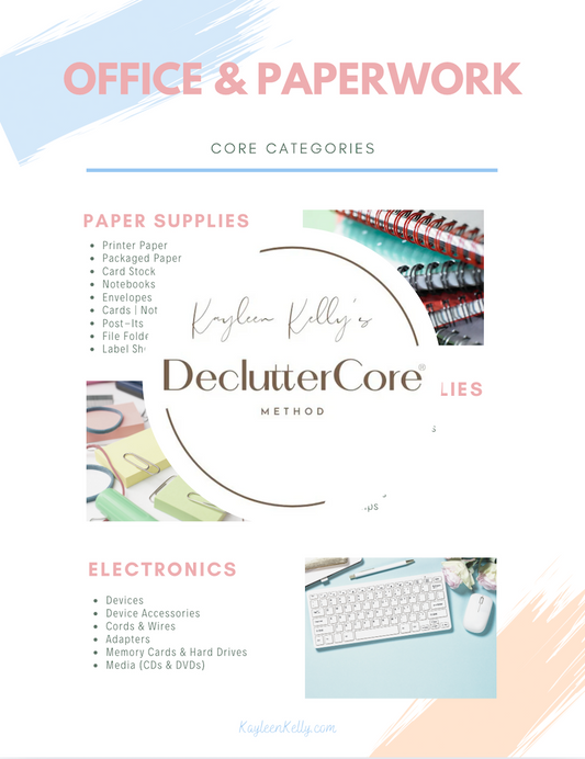 DeclutterCore® OFFICE & PAPERWORK PLANS