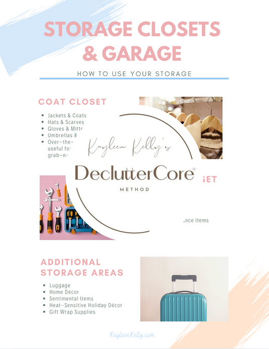 DeclutterCore® STORAGE CLOSETS & GARAGE PLANS